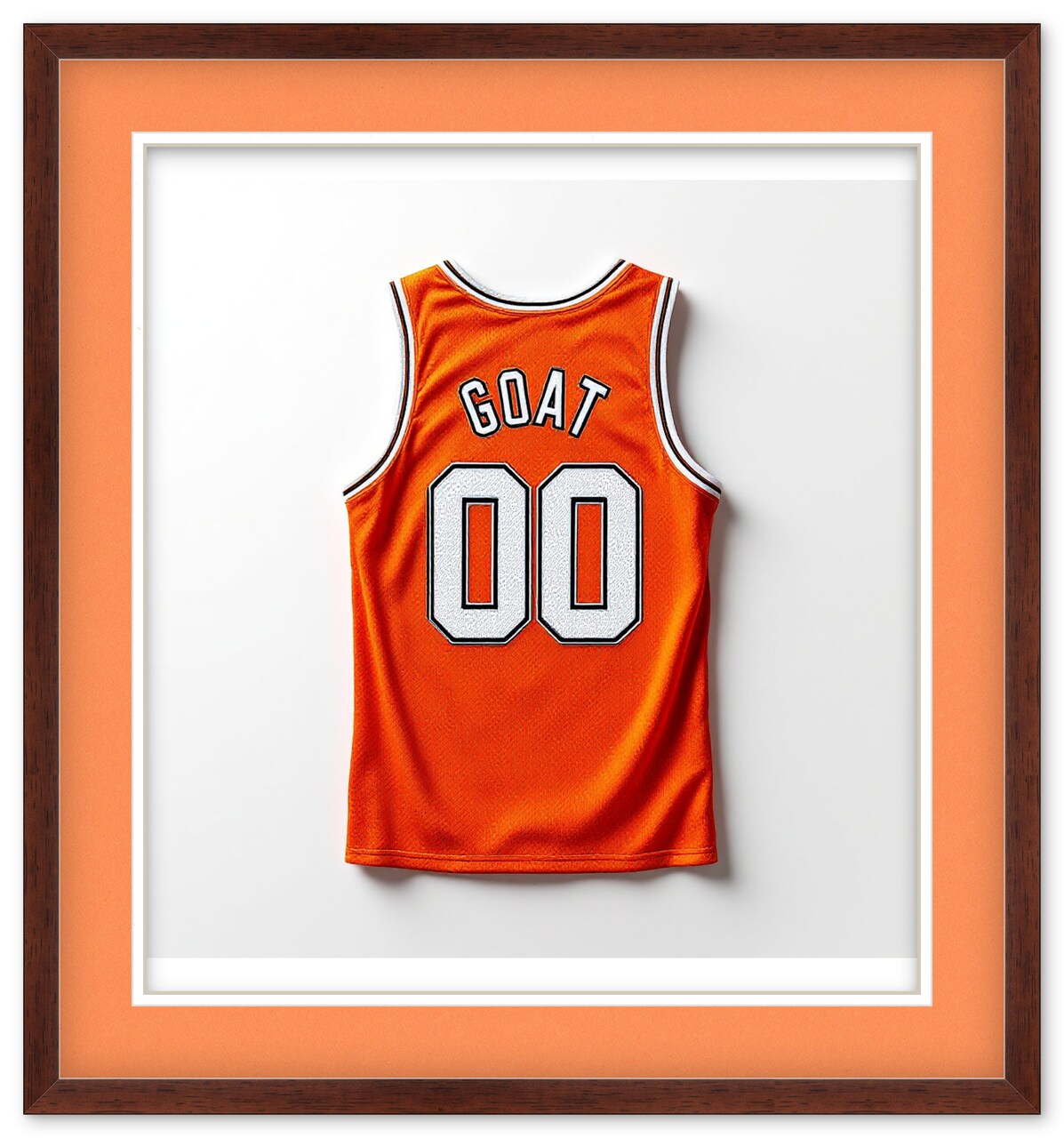 CustomPictureFrames.com Solid Wood Jersey Shadow Box Frame - Rich Walnut - Sizes 28x30 - Wall Display With Double Mat Made in the USA